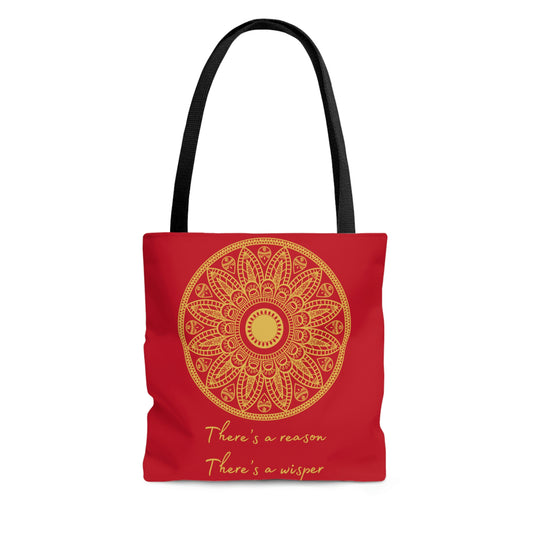 There's A Reason Mandala - Red Tote Bag