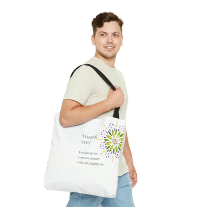Thank You Mandala -  White Tote Bag