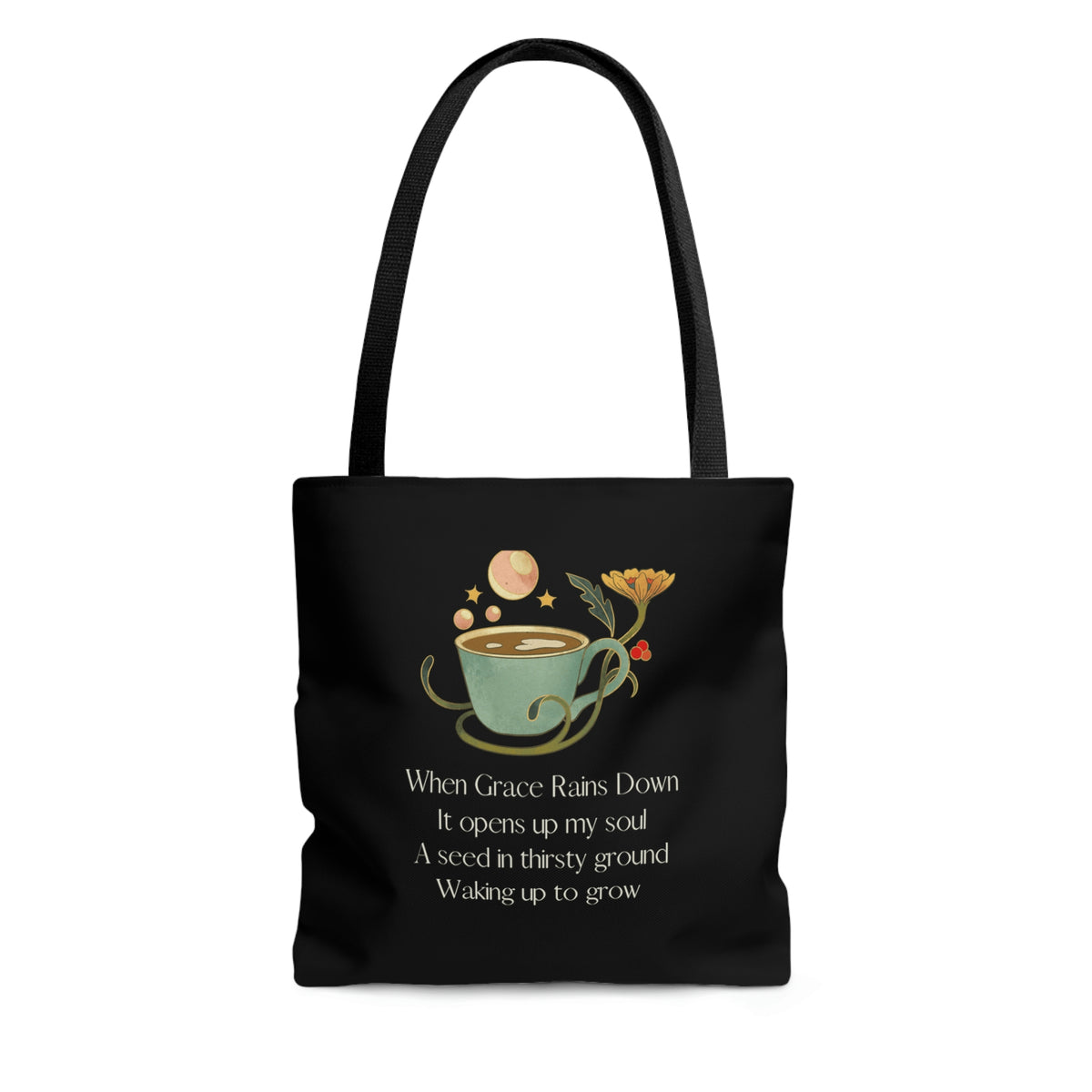 coffee cup tote bag shoulder bags  Coffee Tote Bag Black Cup Black Coffee Black Tote Bag COFFEE CUP