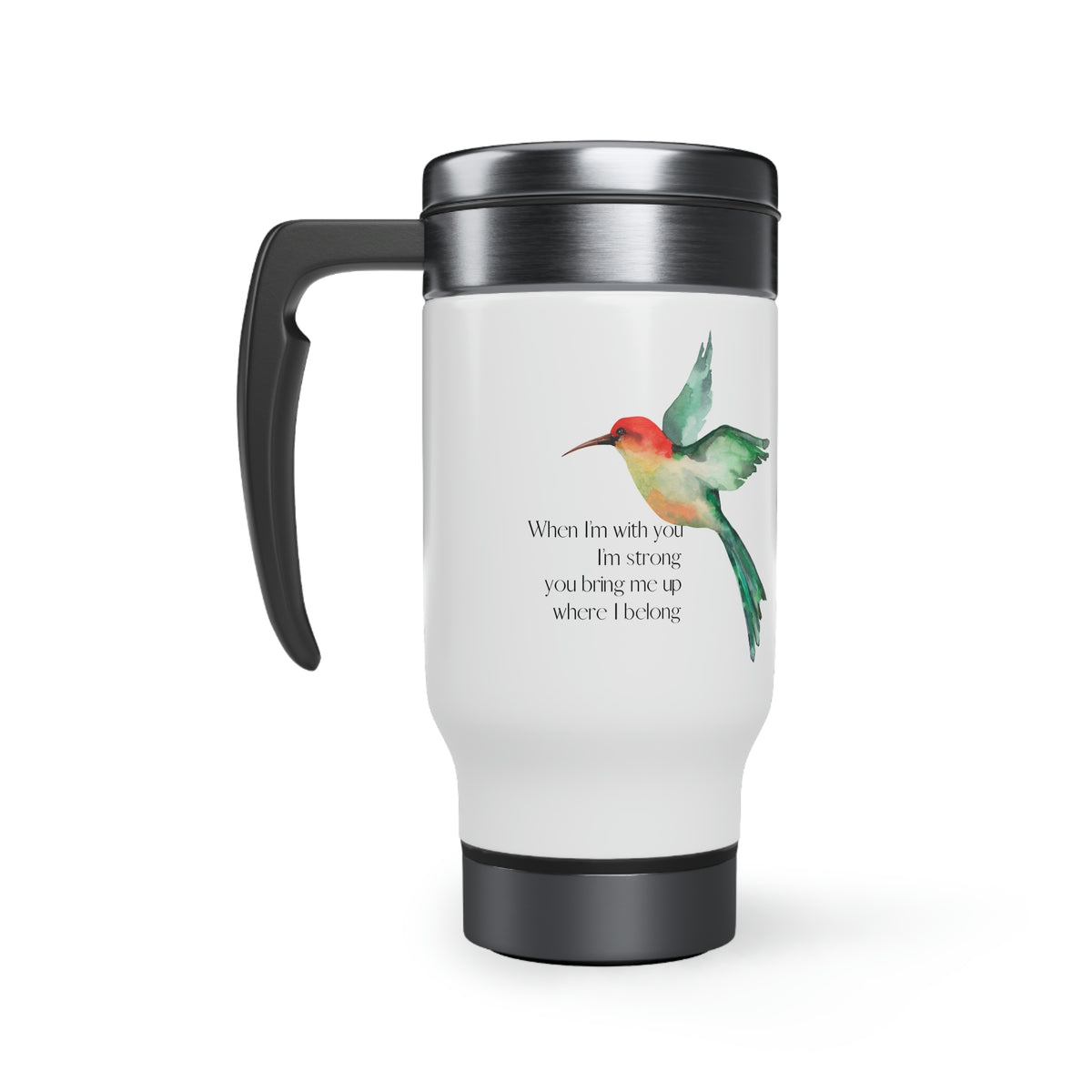 handle, 14oz  stainless MUG stainless steel travel mugs  14 Oz White Stainless Steel Travel Mug  gold  MANDALA Stainless Steel COFFEE  14oz mug