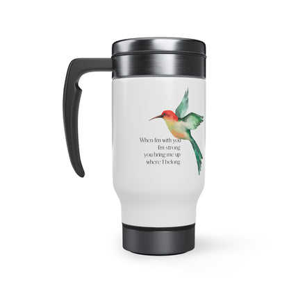 handle, 14oz  stainless MUG stainless steel travel mugs  14 Oz White Stainless Steel Travel Mug  gold  MANDALA Stainless Steel COFFEE  14oz mug
