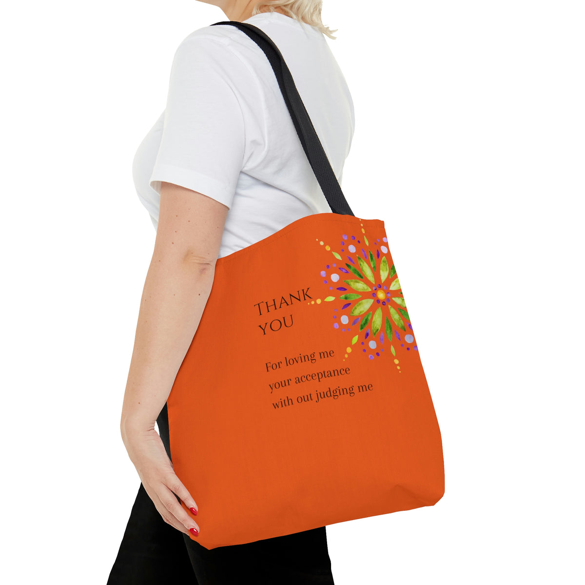 Thank You Mandala - Orange Tote Bag