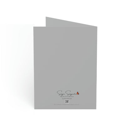 Thank You - Mandala - Gray Vertical Folded Greeting Card
