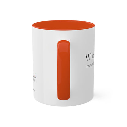 white C-handle and outer surface white C-handle Height 105 mm / Diameter 80mm Suitable for spot print.TWO-TONE Mug 11oz color cup White ceramic material two-tone mug 11 oz. Two Tone  Mugs, 11oz 