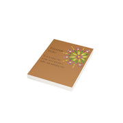 Thank You - Mandala - Brown Vertical Folded Greeting Card