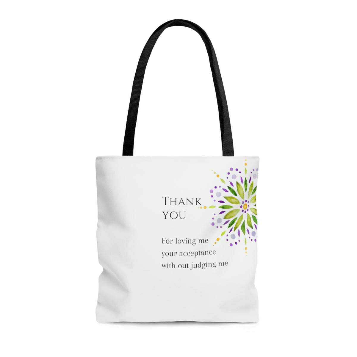Thank You Mandala -  White Tote Bag