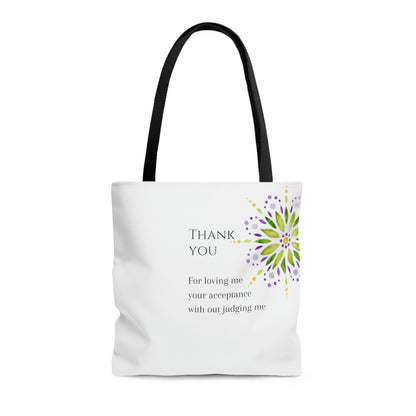 Thank You Mandala -  White Tote Bag