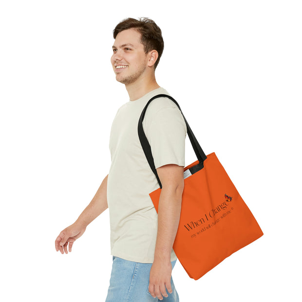 When I Change Butterfly - Orange Tote Bag