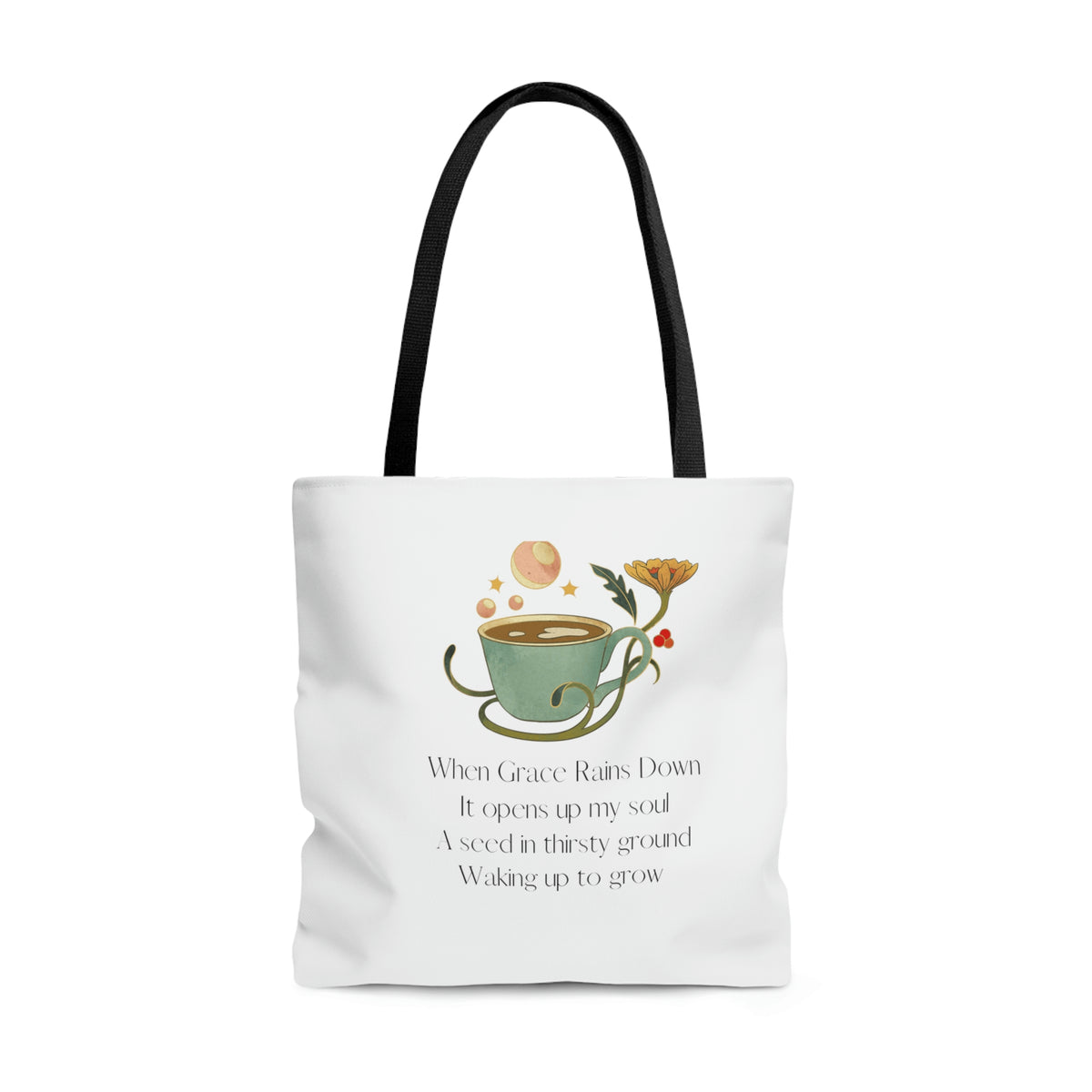 When Grace Rains Coffee Cup - White Tote Bag