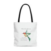 When I'm With You - White Hummingbird - Tote Bag