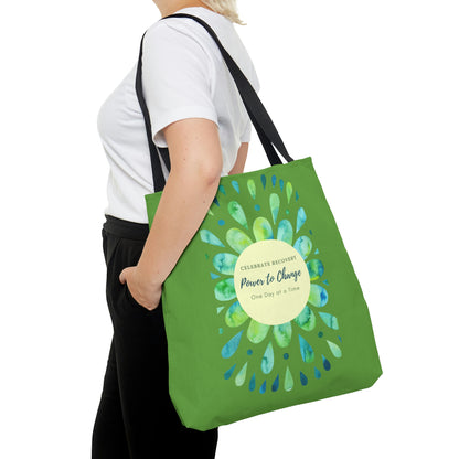 Power to Change Mandala - Green Tote Bag