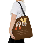 When I'm With You Coffee Cups - Brown Tote Bag